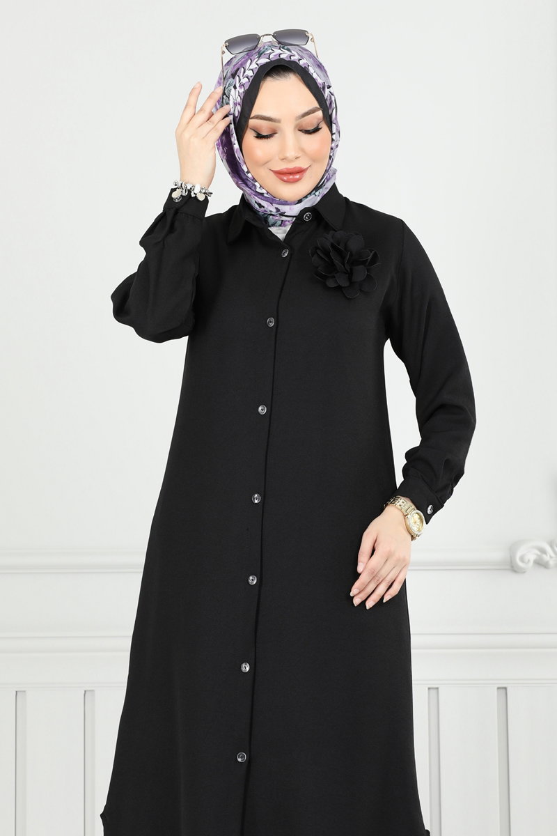 Çiçek Broşlu Takım 815OZN1046 görsel 4