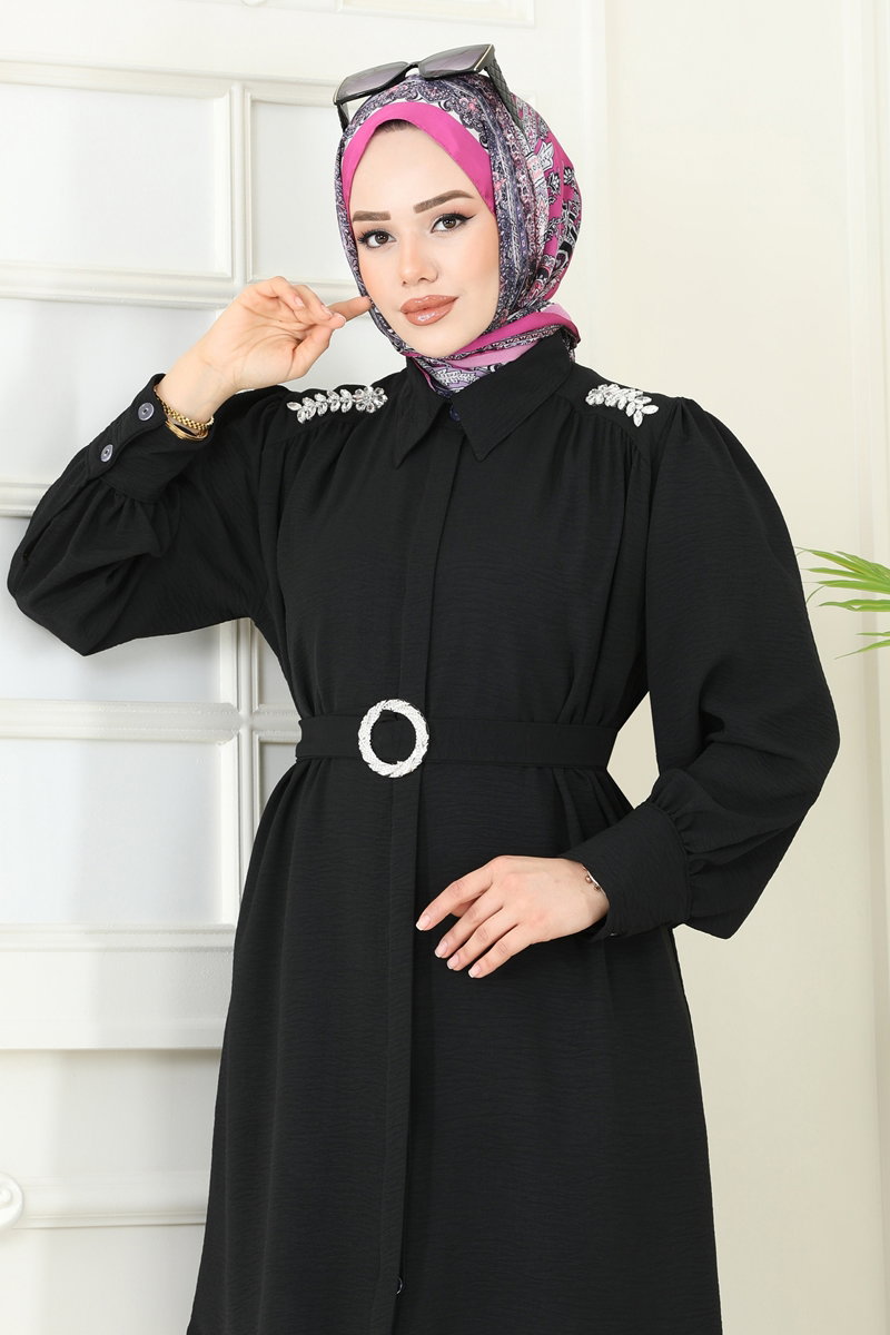 Omzu Taşlı Tesettür Takım 1470MP806 görsel 4