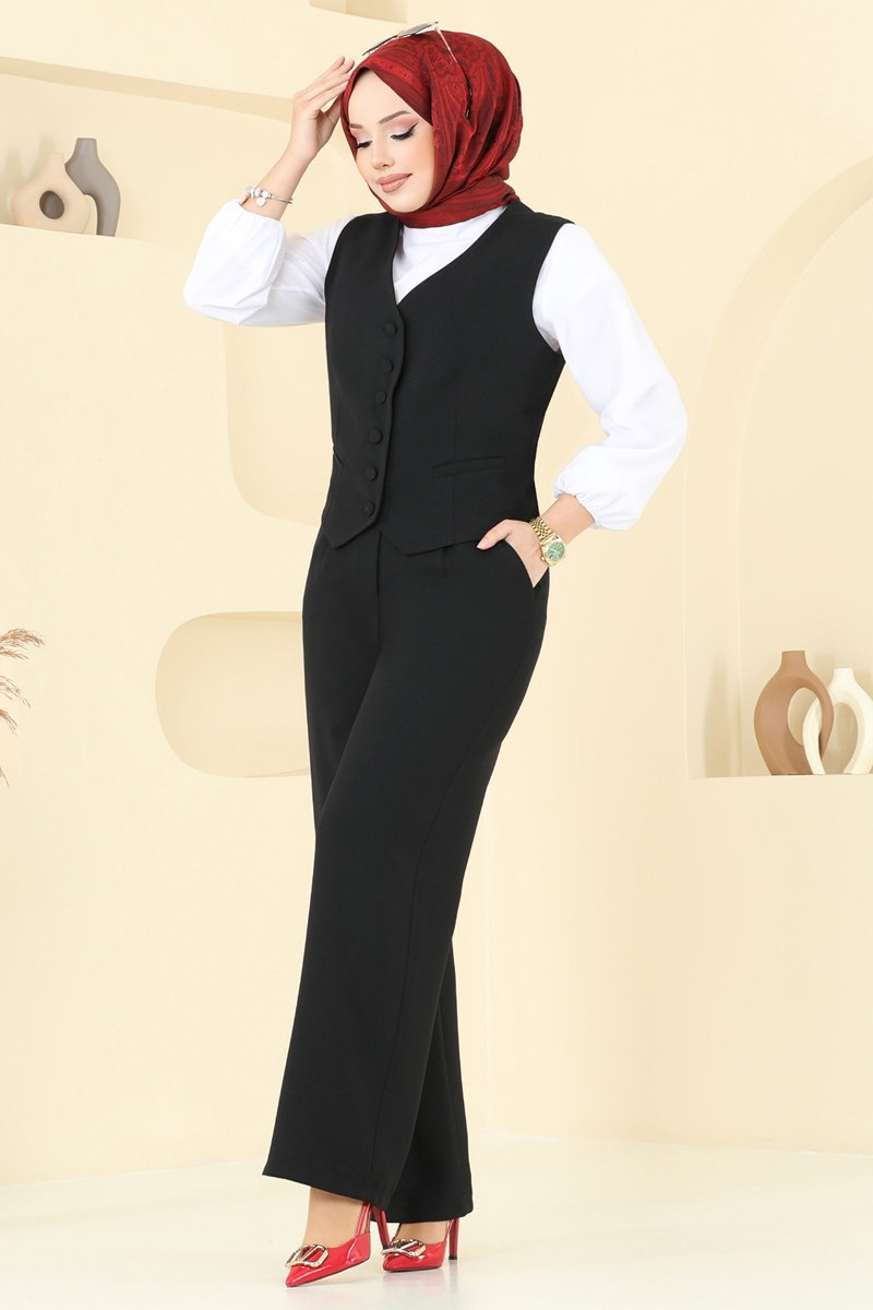 Kruvaze Yakalı Üçlü Takım 8036AB368 görsel 3