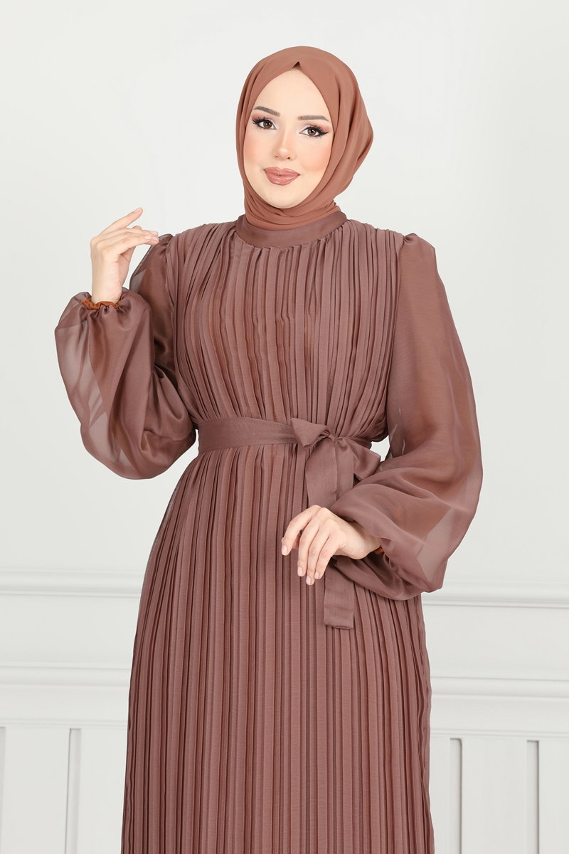 Eteği Katlı Janjan Abiye 5689EDF311 görsel 4