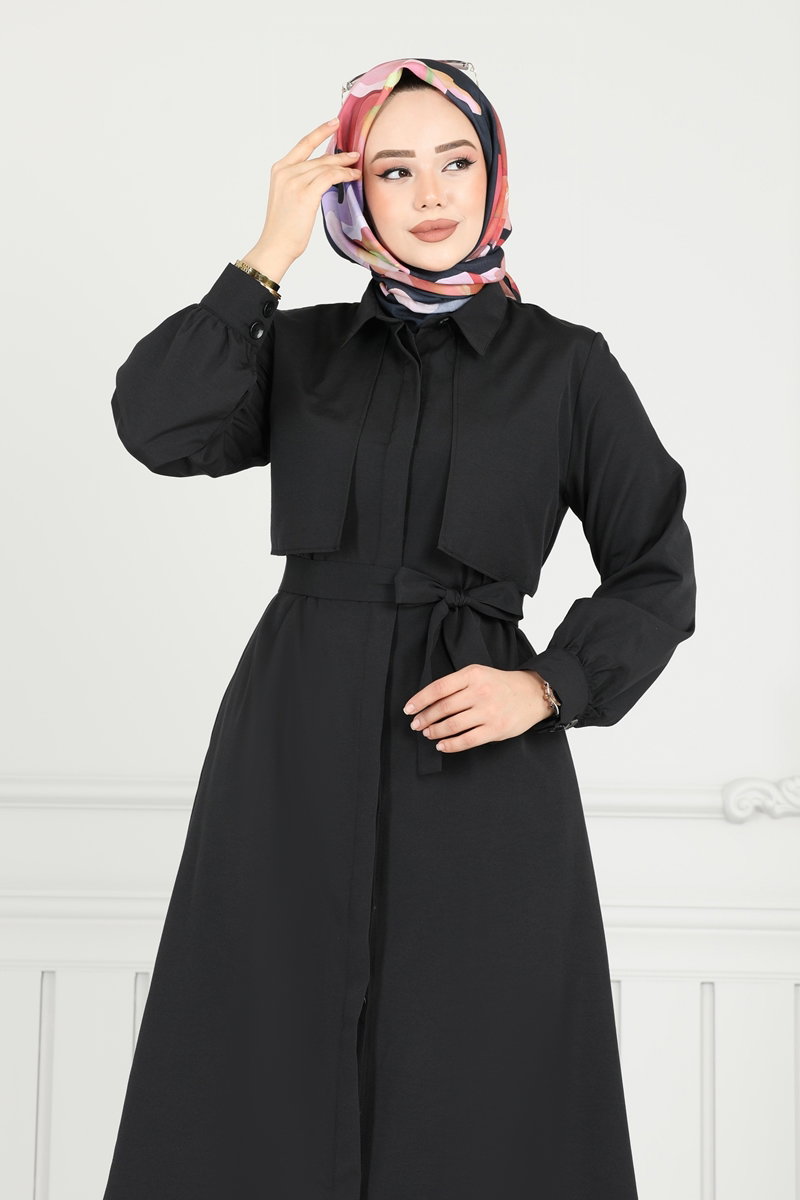Bolero Detay Elbise Ferace 019MR1078 görsel 4