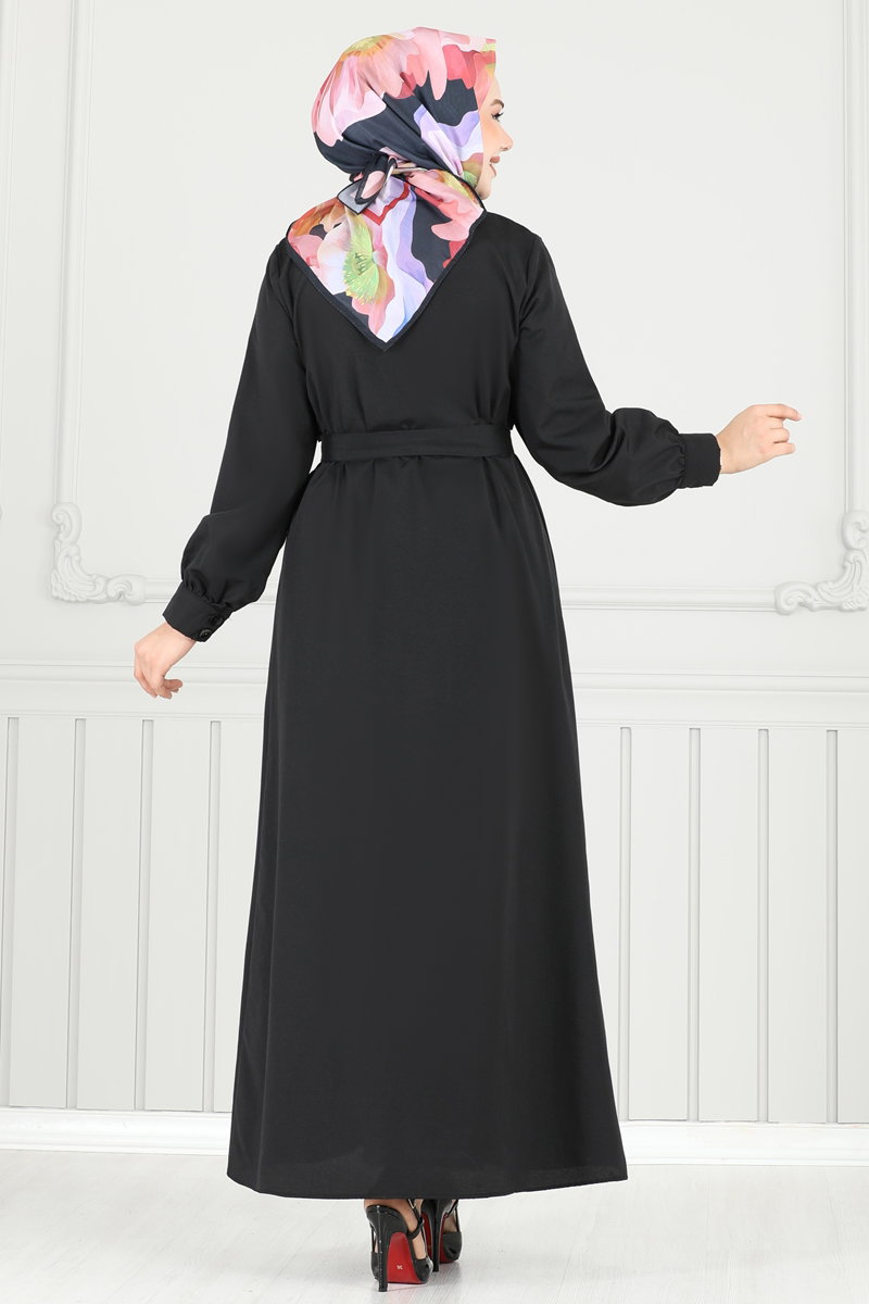 Bolero Detay Elbise Ferace 019MR1078 görsel 5