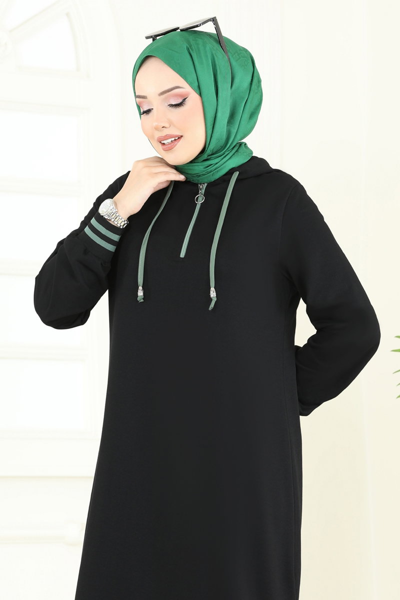Yarım Fermuarlı Tesettür Tunik 399DVL817 görsel 4