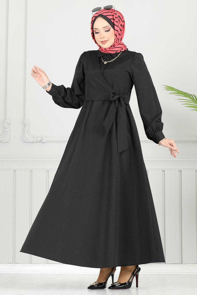 Yandan Bağlamalı Terikoton Elbise 3348CR1136