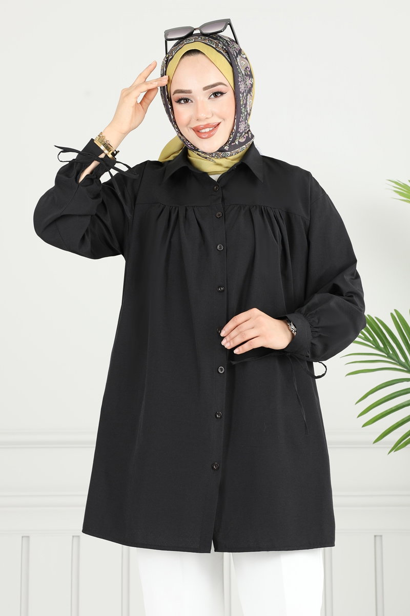 Manşeti Bağcıklı Tunik 4101PM271 görsel 3