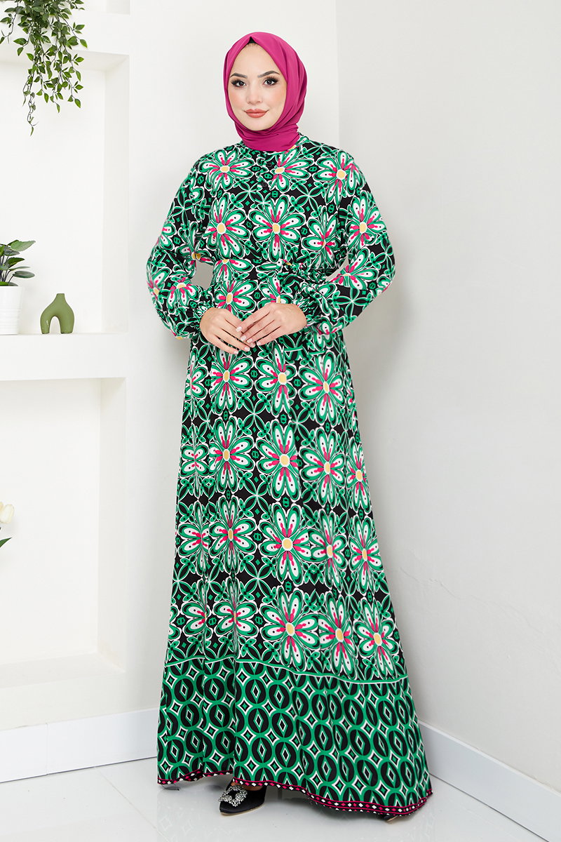 Çiçek Desenli Elbise 2475HBS932-M