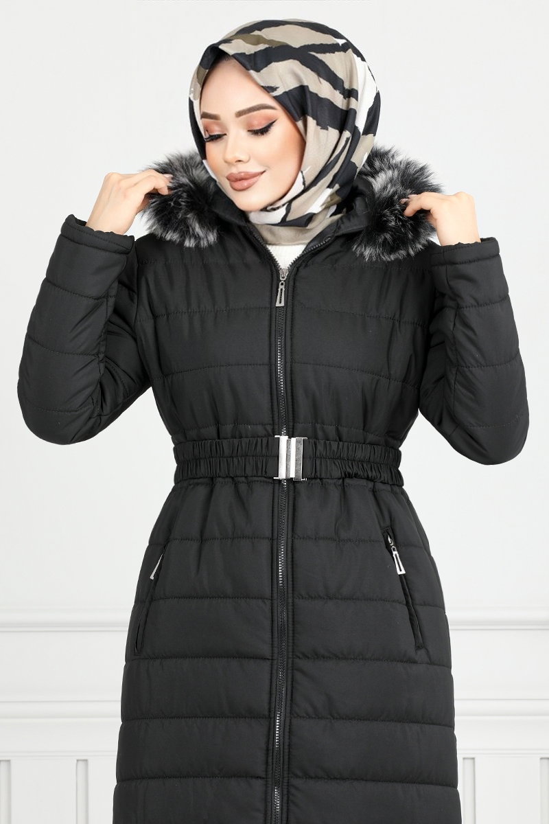 Kapitone Detaylı Şişme Mont 5907HN1061-M görsel 4