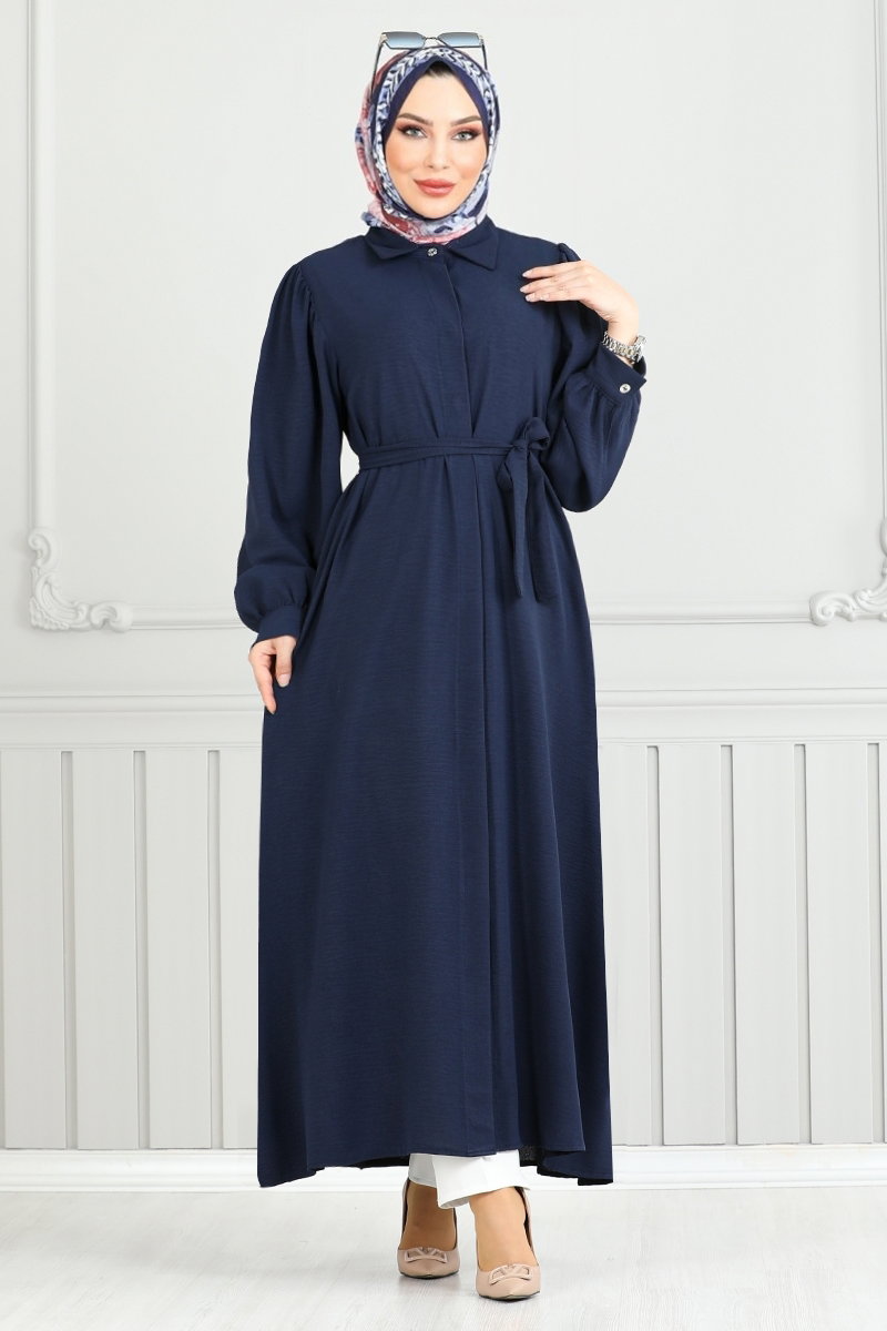 Gömlek Yakalı Elbise Ferace 0037BGS895-M görsel 5