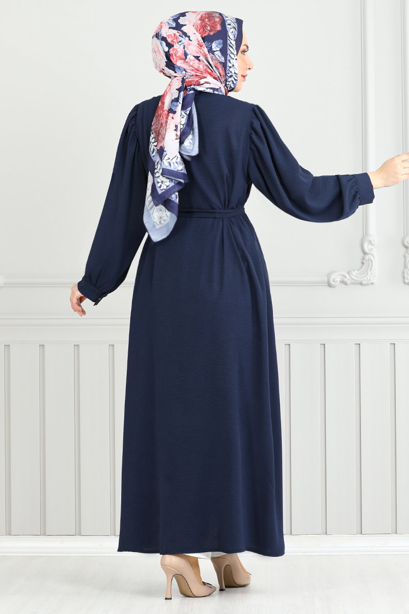 Gömlek Yakalı Elbise Ferace 0037BGS895-M görsel 4