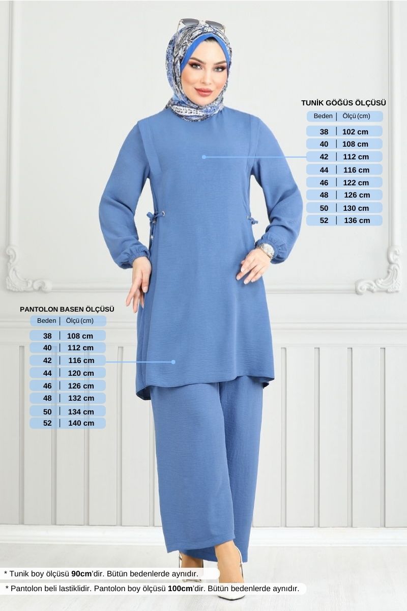 Yandan Bağcıklı Tesettür Takım 3004BM1076-M