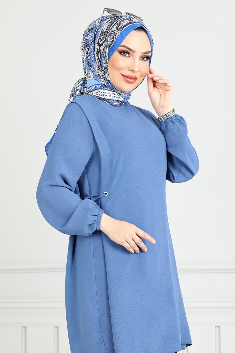 Yandan Bağcıklı Tesettür Takım 3004BM1076-M görsel 3