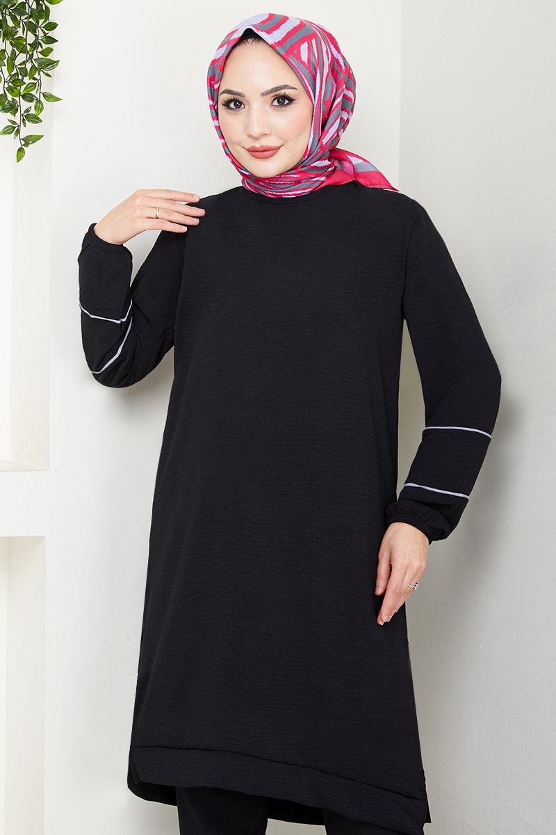 Manşeti Lastikli Tunik 180BO1060-M görsel 3