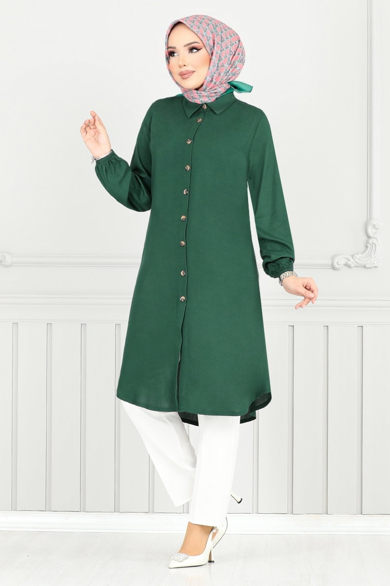 Önden Düğmeli Tunik 0171BGS895-M görsel 4