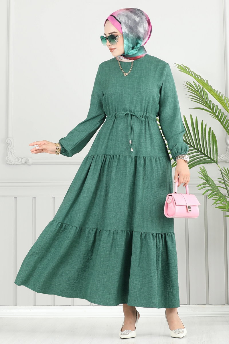 Eteği Katlı Sofia Elbise 025MR1078