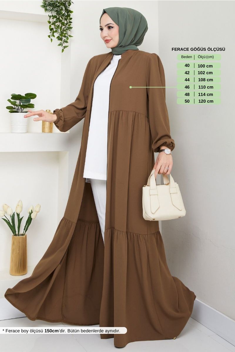 Manşeti Lastikli Ferace 1008ESL1097-M