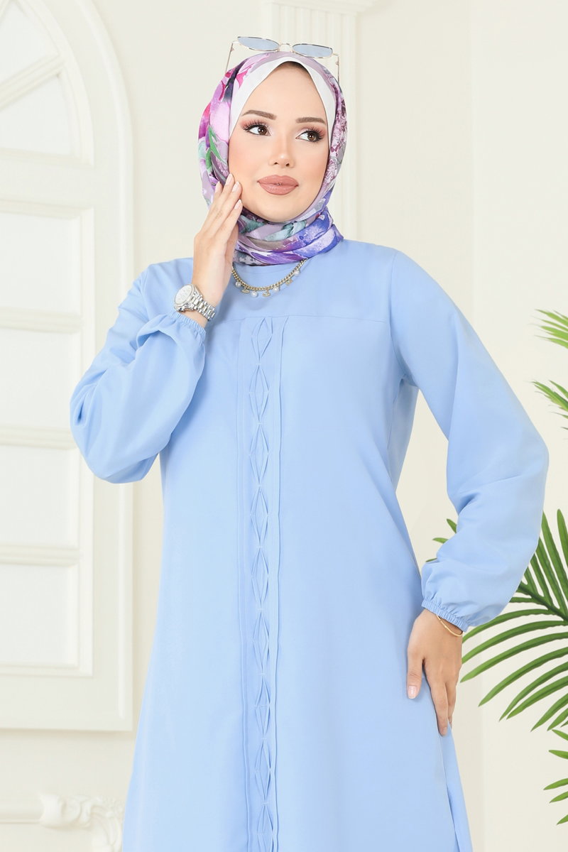 Yandan Yırtmaçlı Terikoton Tunik 4109PM271 görsel 3