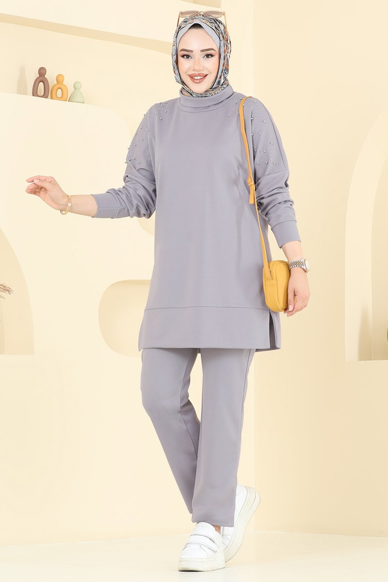 Taşlı Degaje Yaka Takım 2711AYD574