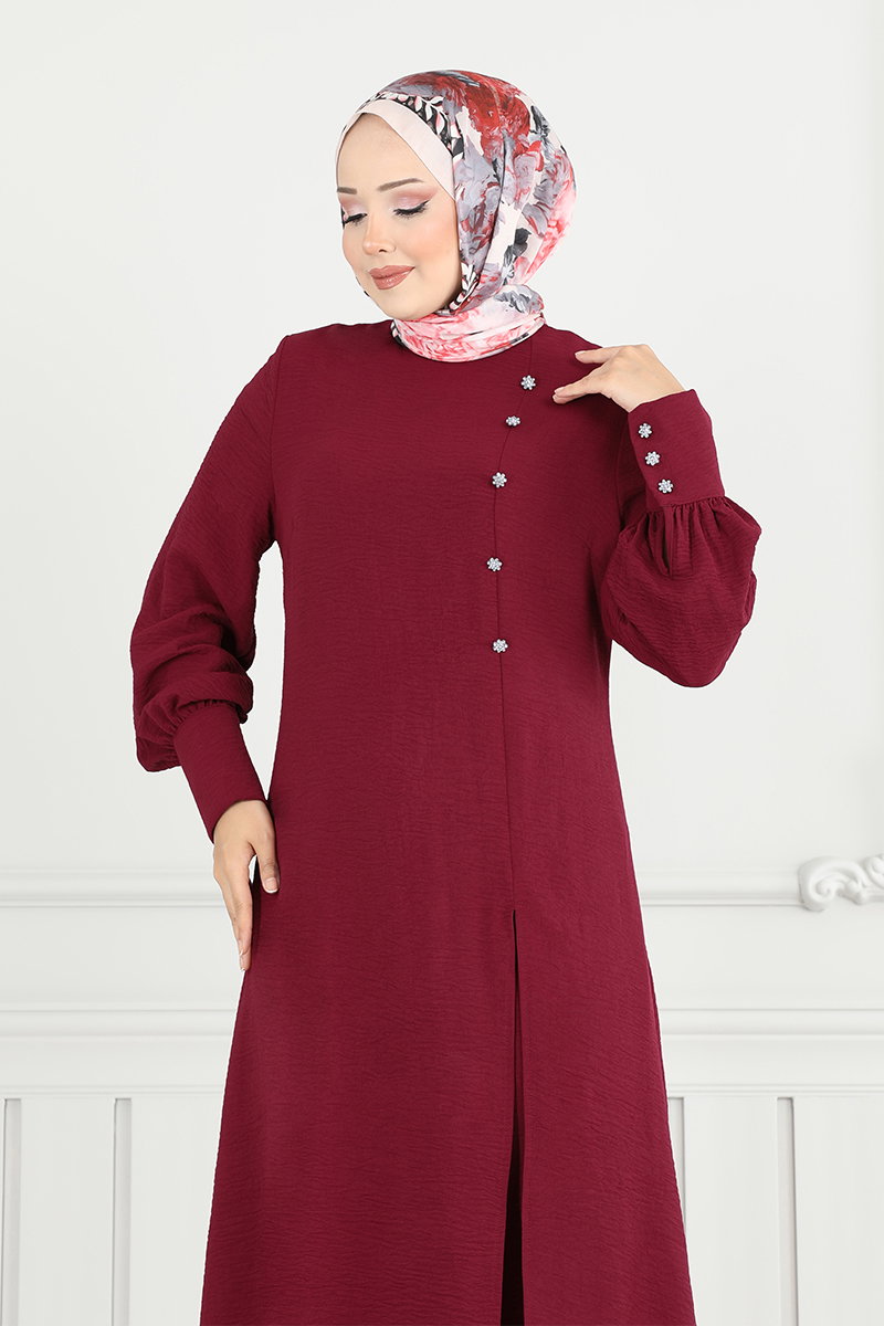 Aksesuar Düğmeli Tesettür Takım 2664SL890-M