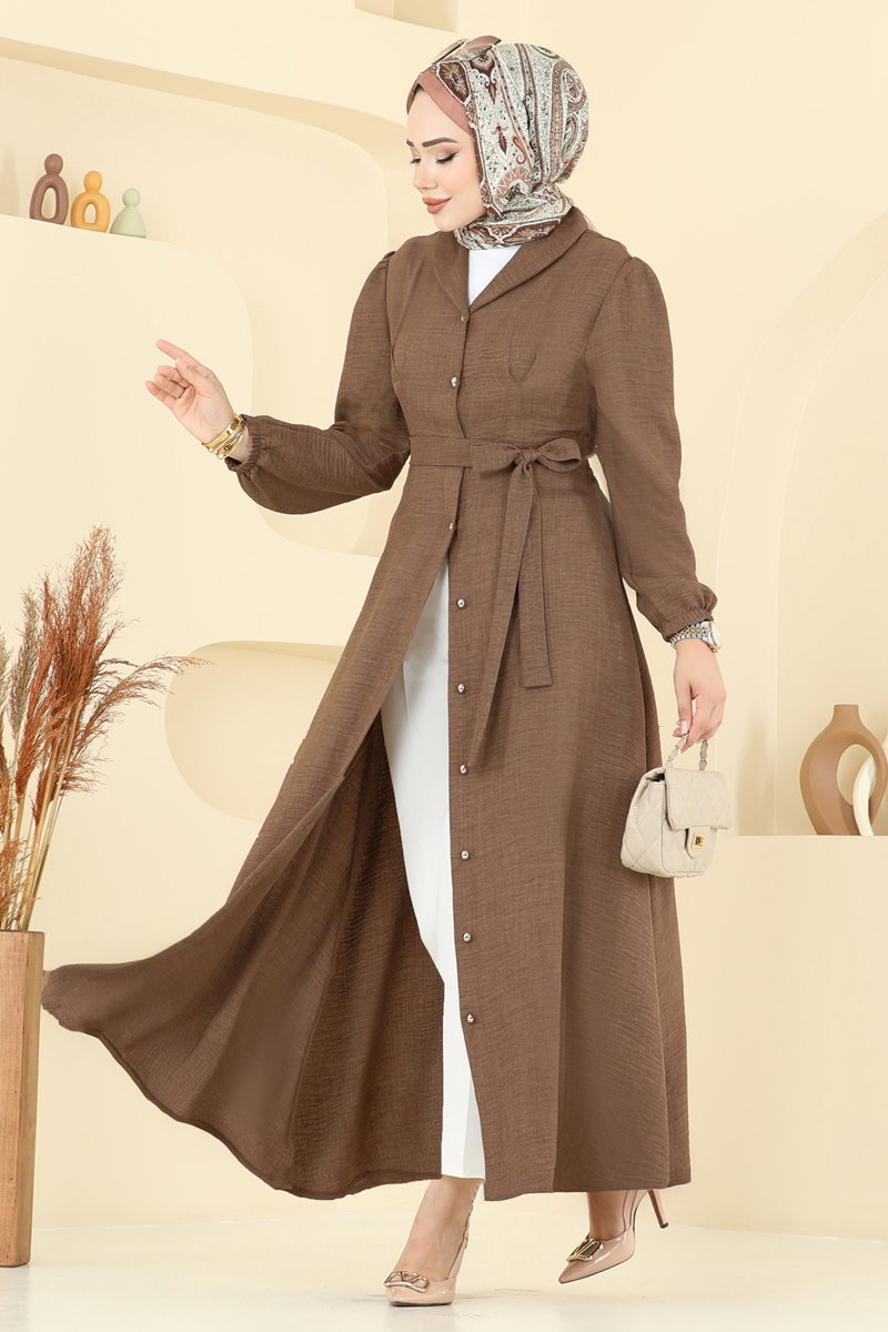 Beli Kuşaklı Sofia Elbise 9162PLK541 görsel 3