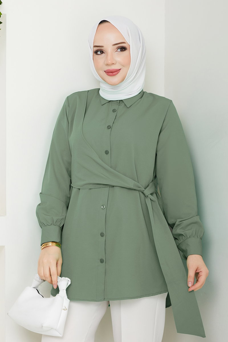 Yandan Bağlamalı Tunik 126ASN888 görsel 3