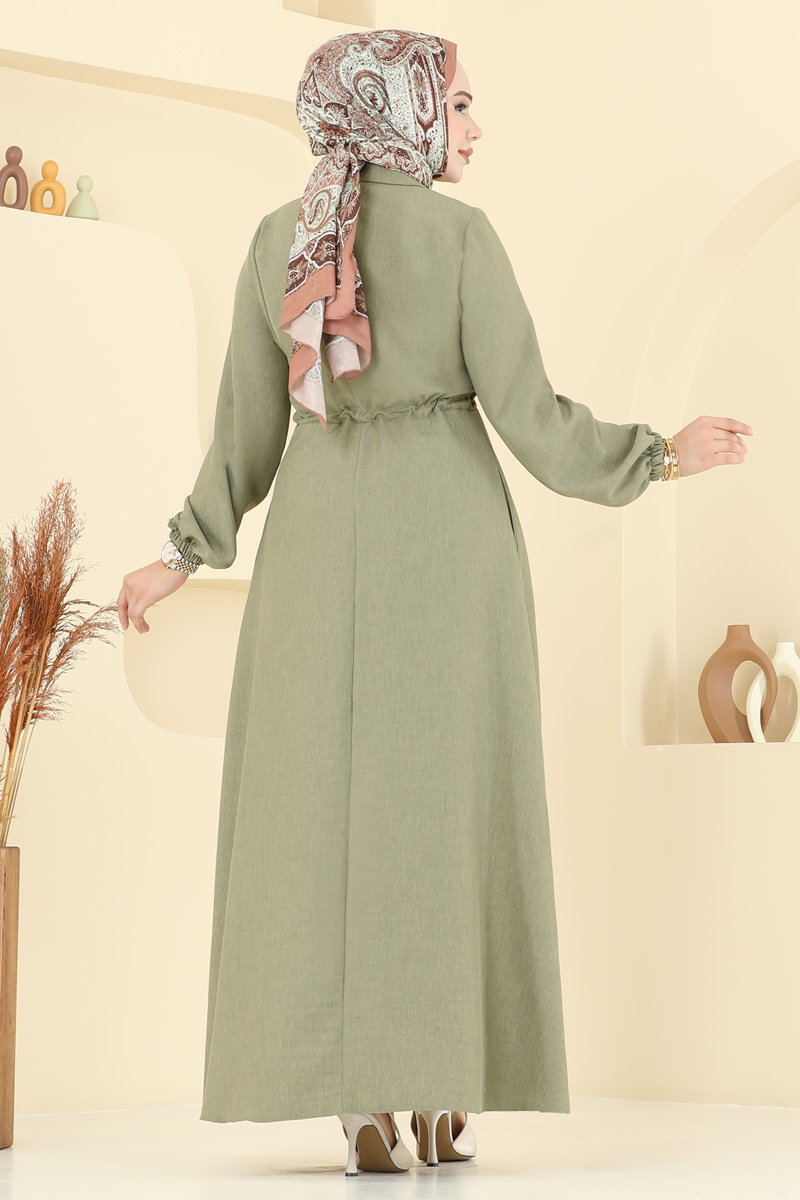 Beli Tünelli Sofia Elbise 2714SL890-M görsel 5