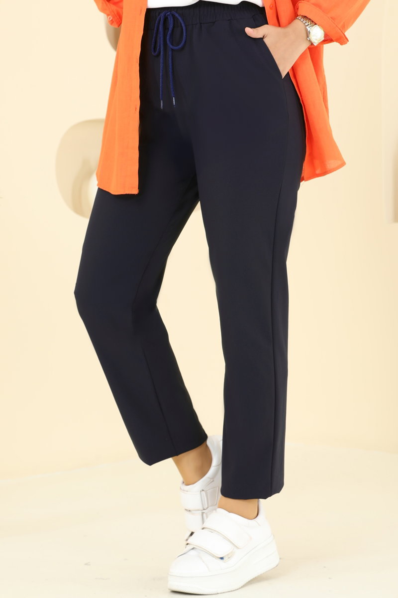 Beli Bağcıklı Dabıl Pantolon 8109AB368 görsel 4