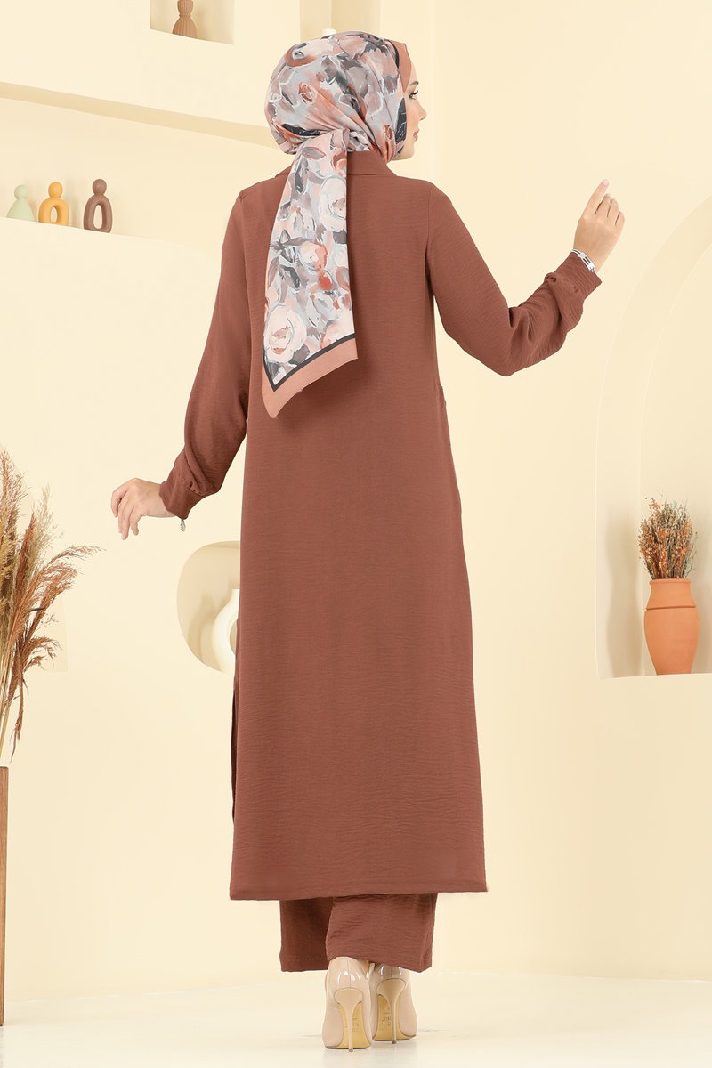 Yakası Taş Detaylı Tunik Takım 446DVL817 görsel 4