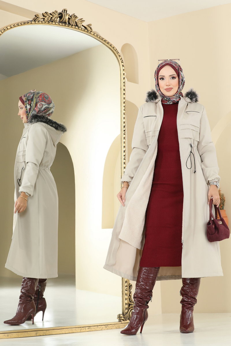 Beli Tünelli Kürklü Kaban 2814MSA980