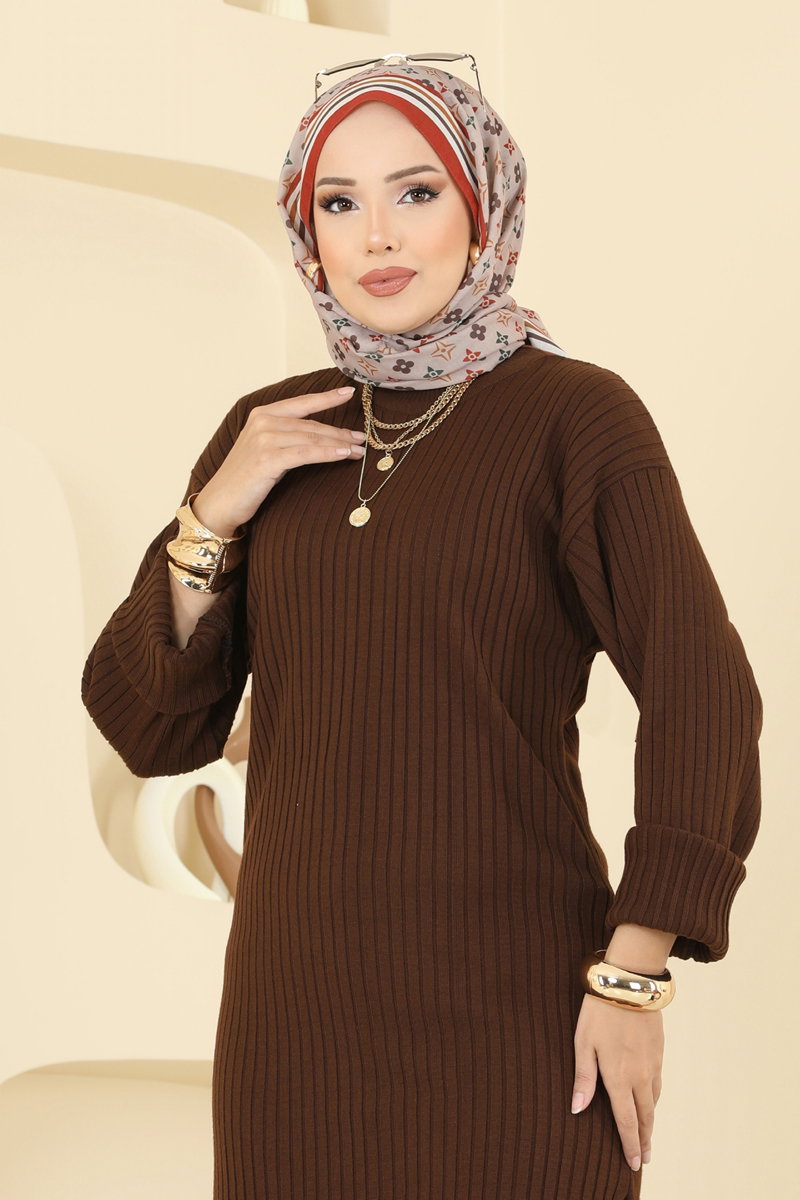 Yandan Yırtmaçlı Triko Takım 1020KLB1050 görsel 5