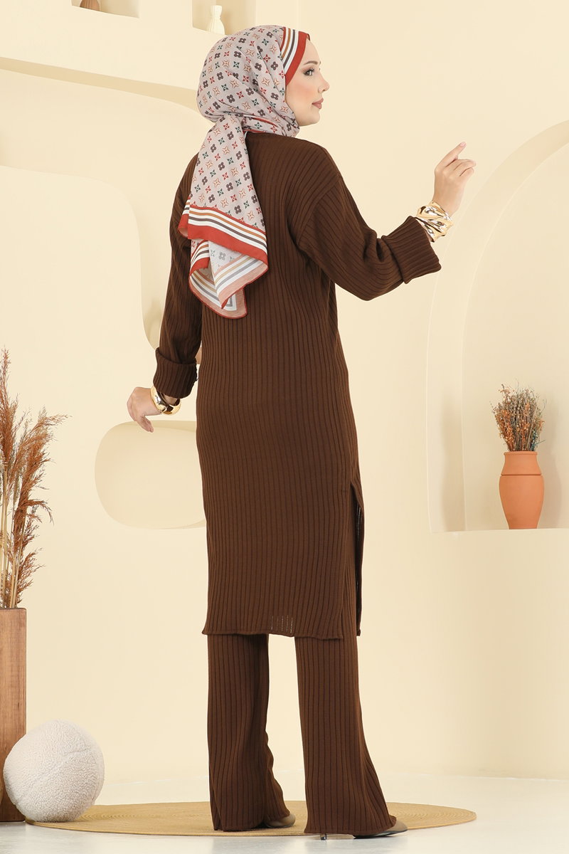 Yandan Yırtmaçlı Triko Takım 1020KLB1050 görsel 6
