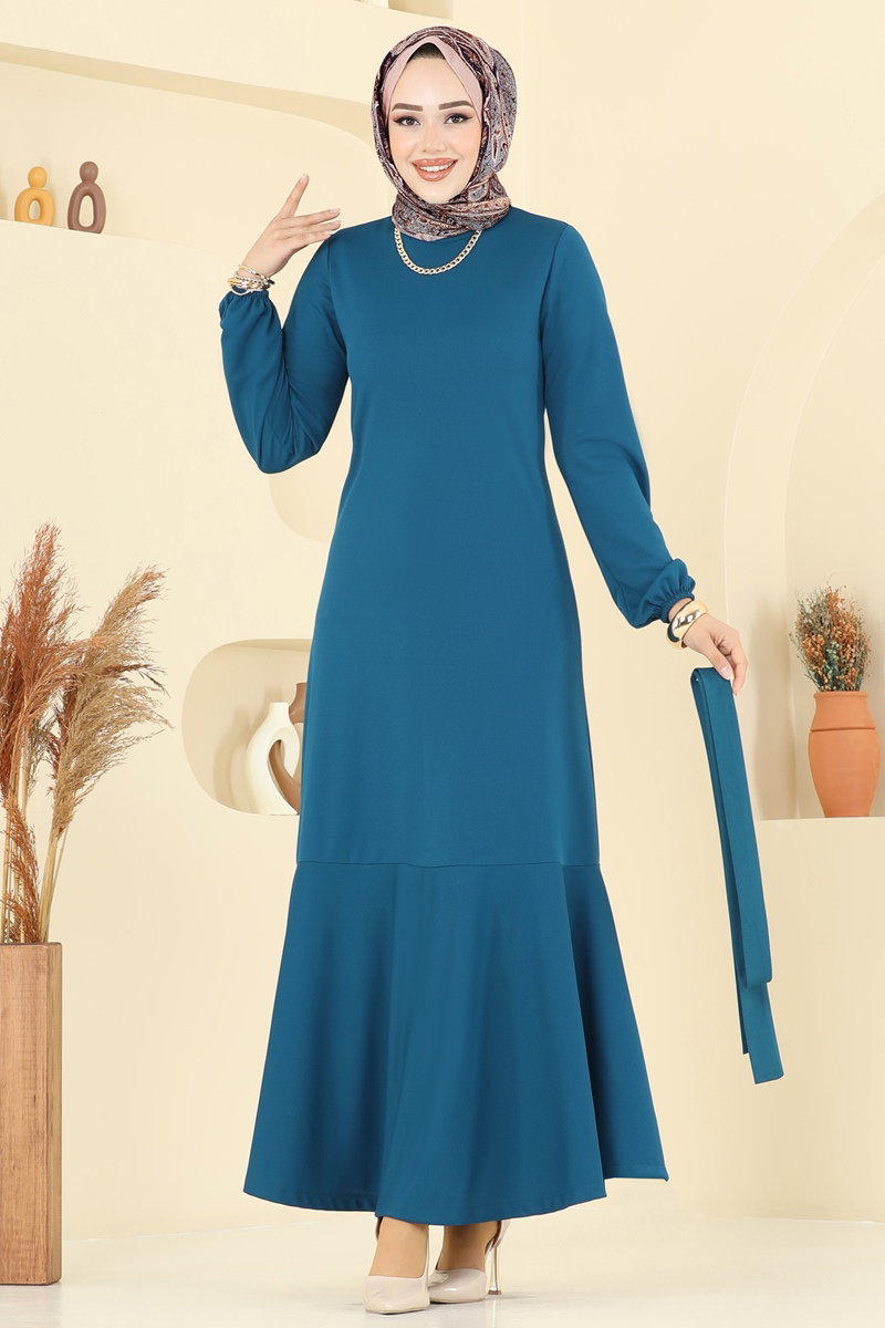Eteği Katlı Mira Elbise 8133AB368 görsel 3