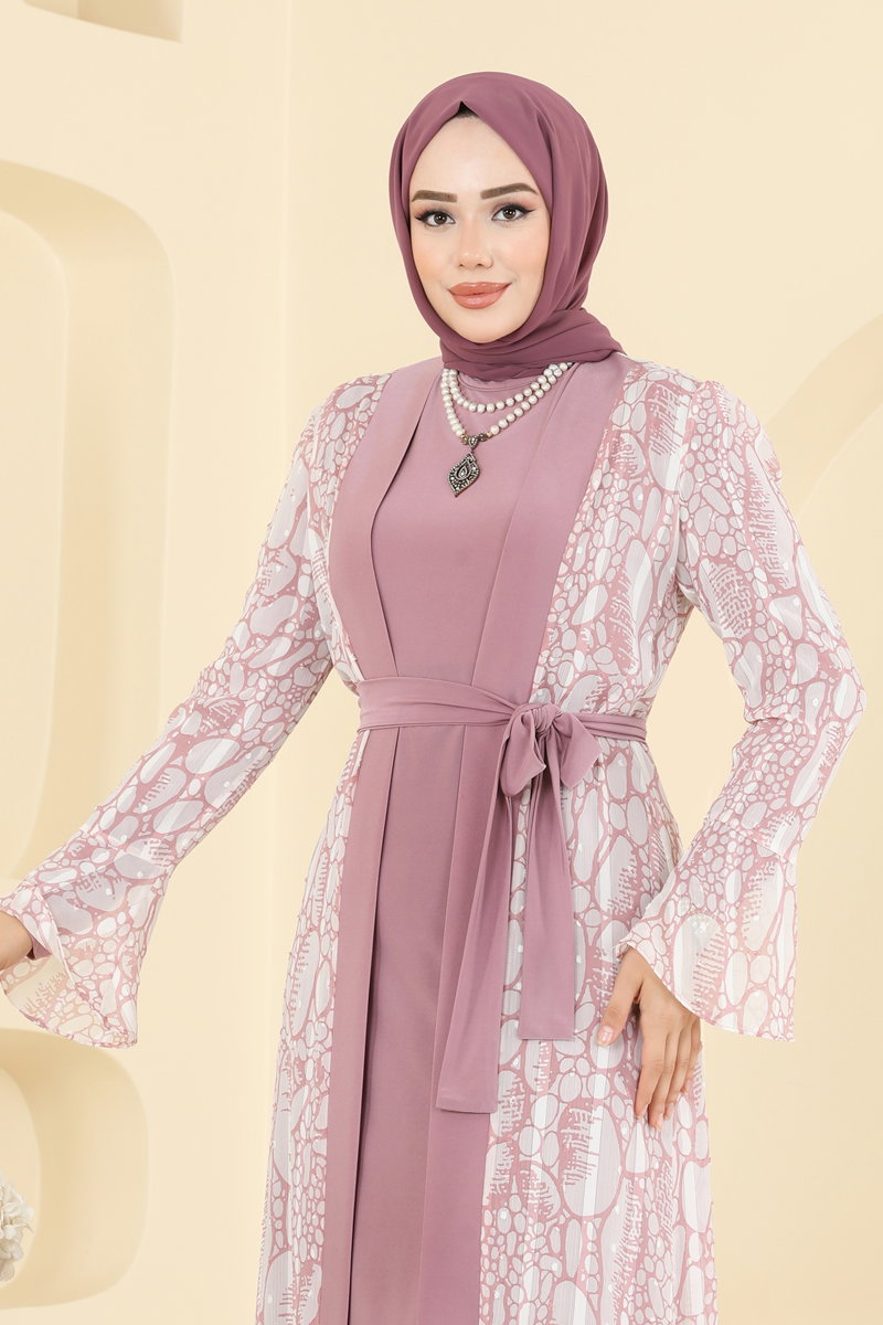 Beli Bağcık Detaylı Şifon Takım 2821ELC1143 görsel 7