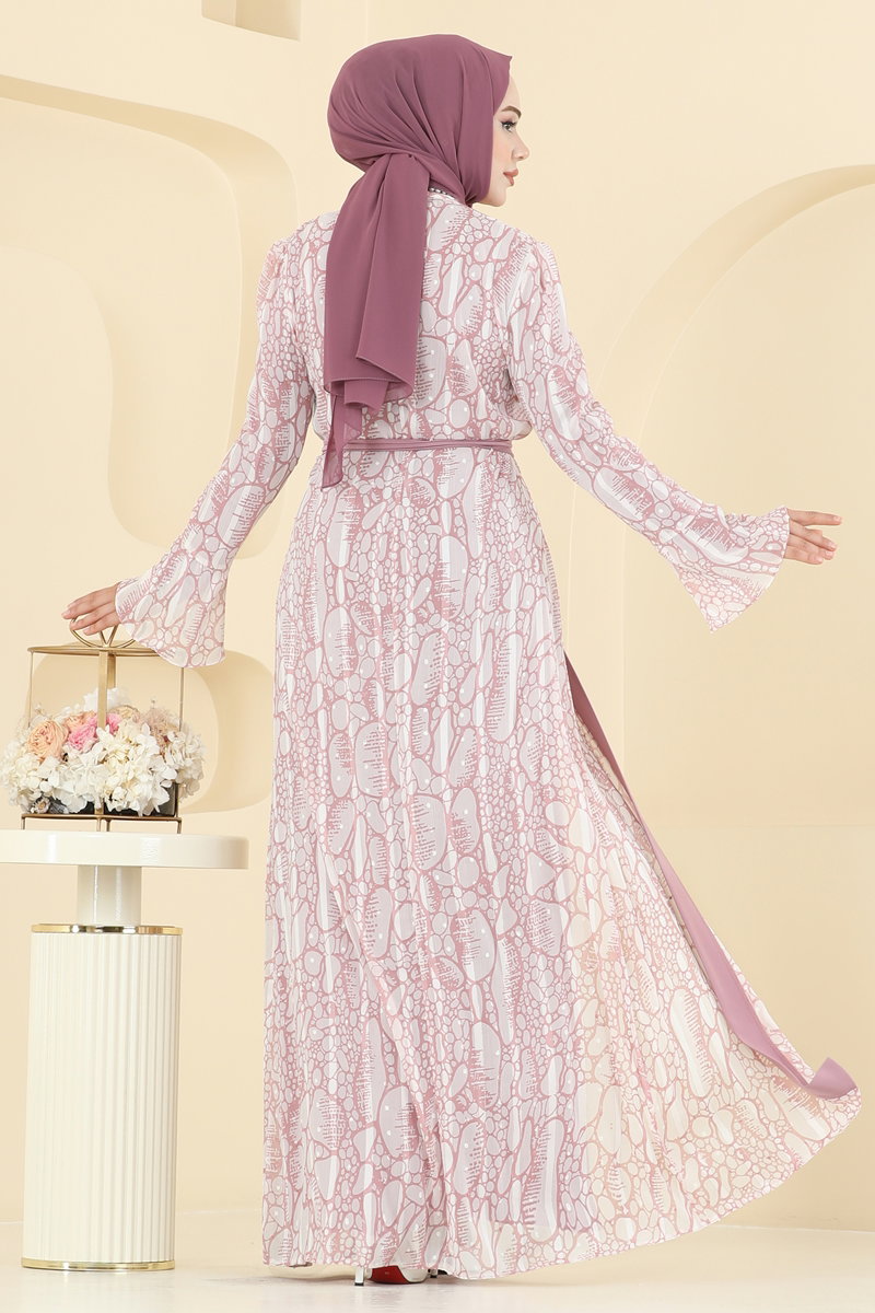 Beli Bağcık Detaylı Şifon Takım 2821ELC1143 görsel 8