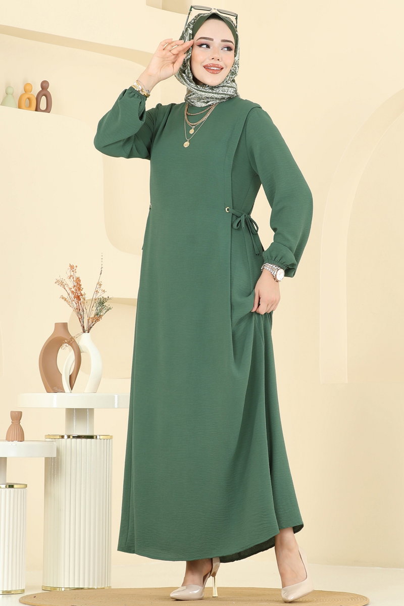 Yandan Bağcık Detaylı Elbise 1164ERK1158 görsel 3