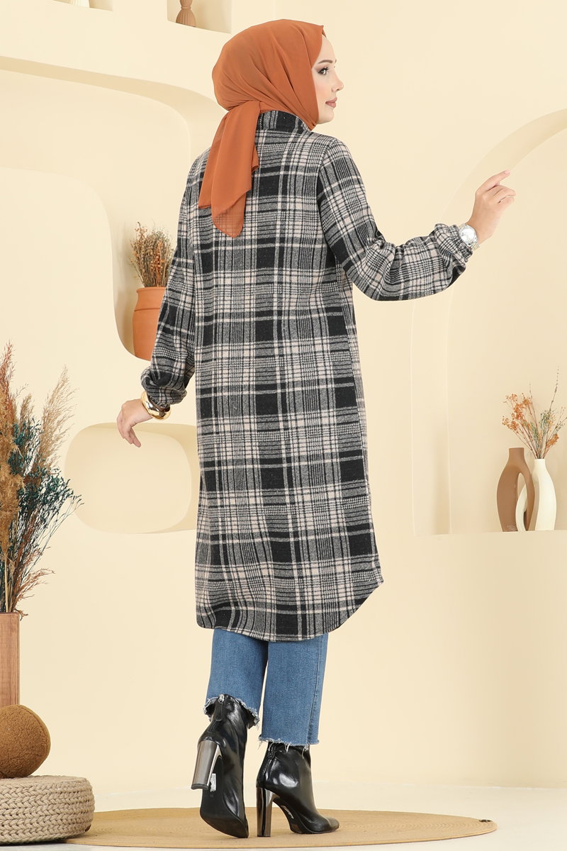 Gömlek Yaka Ekose Tunik 3062KTR750 görsel 5