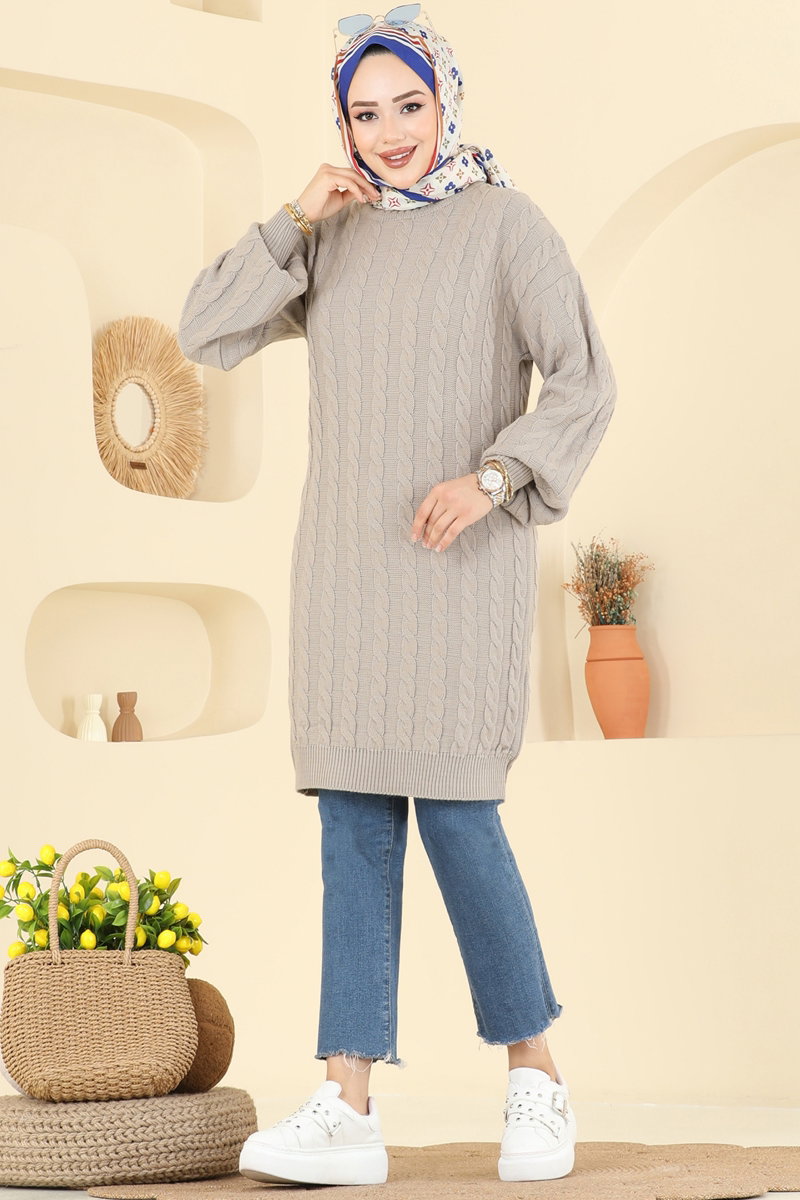 Yarım Boğazlı Triko Tunik 2734AYD574 görsel 3