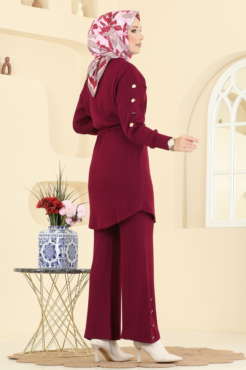 Beli Bağcıklı Triko Takım 2746AYD574 görsel 4