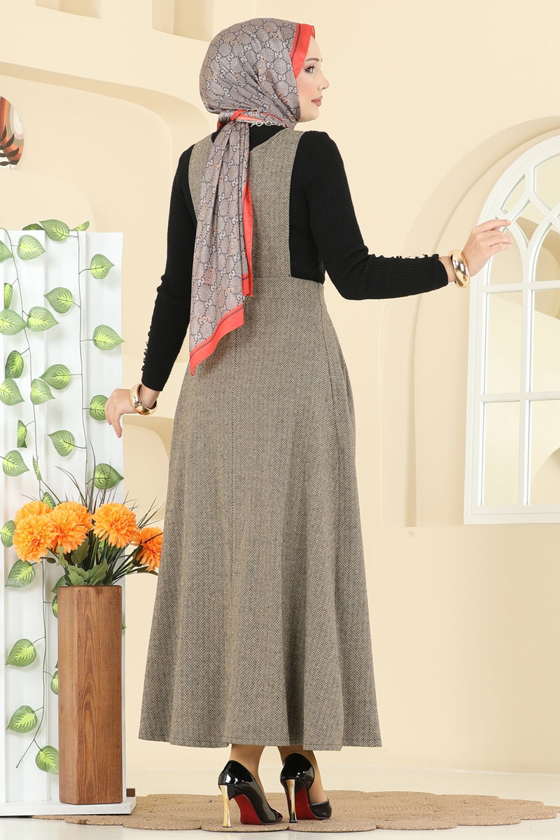 Derin Yaka Balıksırtı Jile 22021UKBK1160 görsel 4