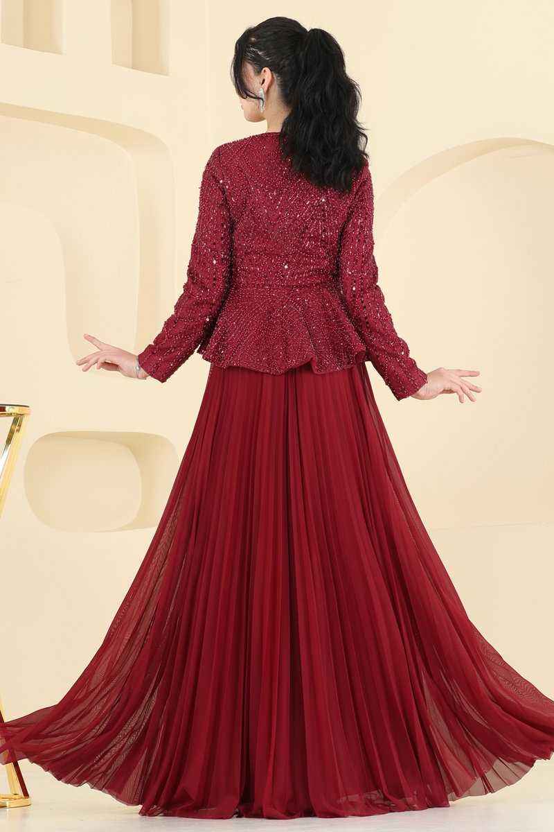 SUAL Pul İşlemeli Abiye Takım 5350DMNK1166 görsel 5
