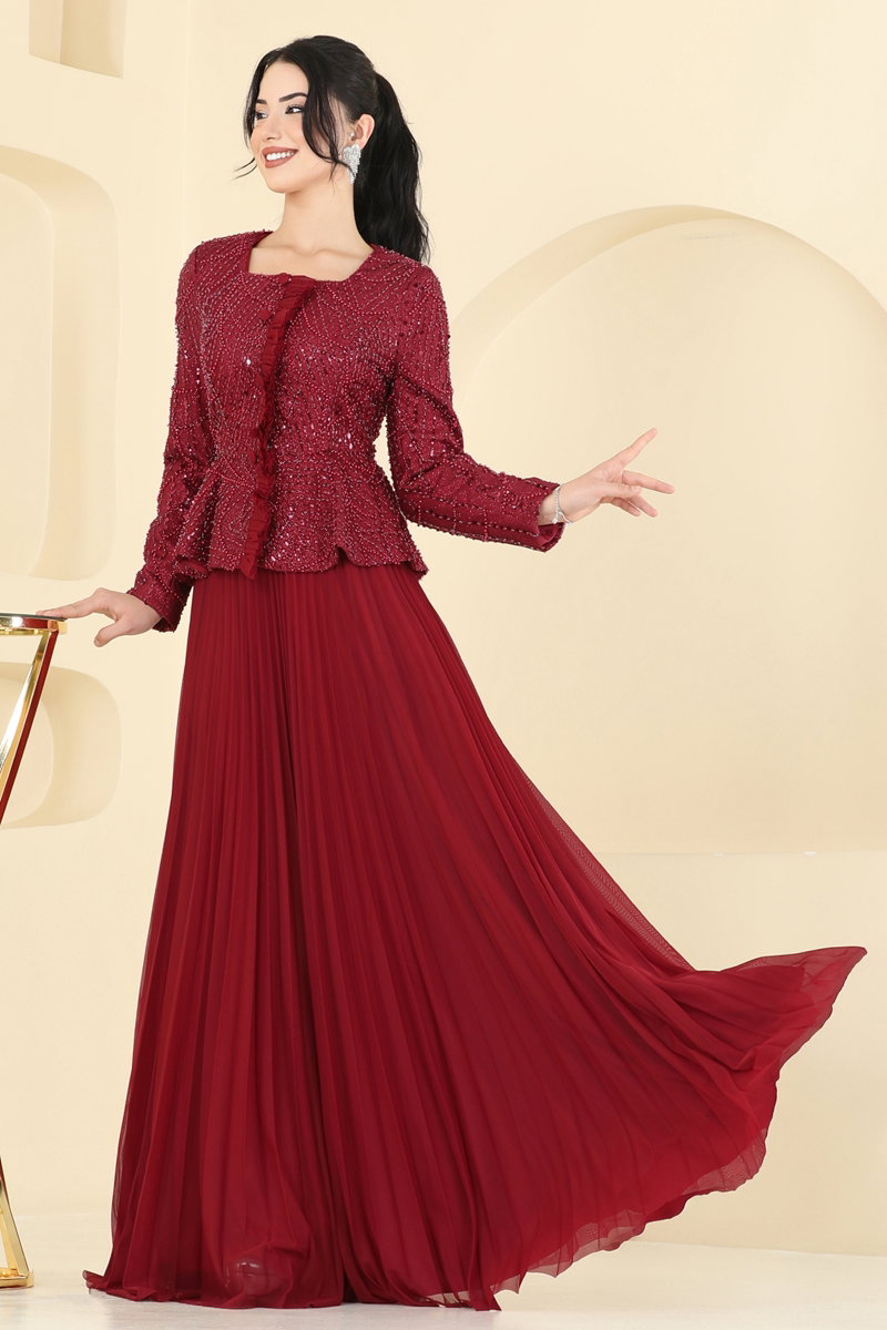SUAL Pul İşlemeli Abiye Takım 5350DMNK1166 görsel 3