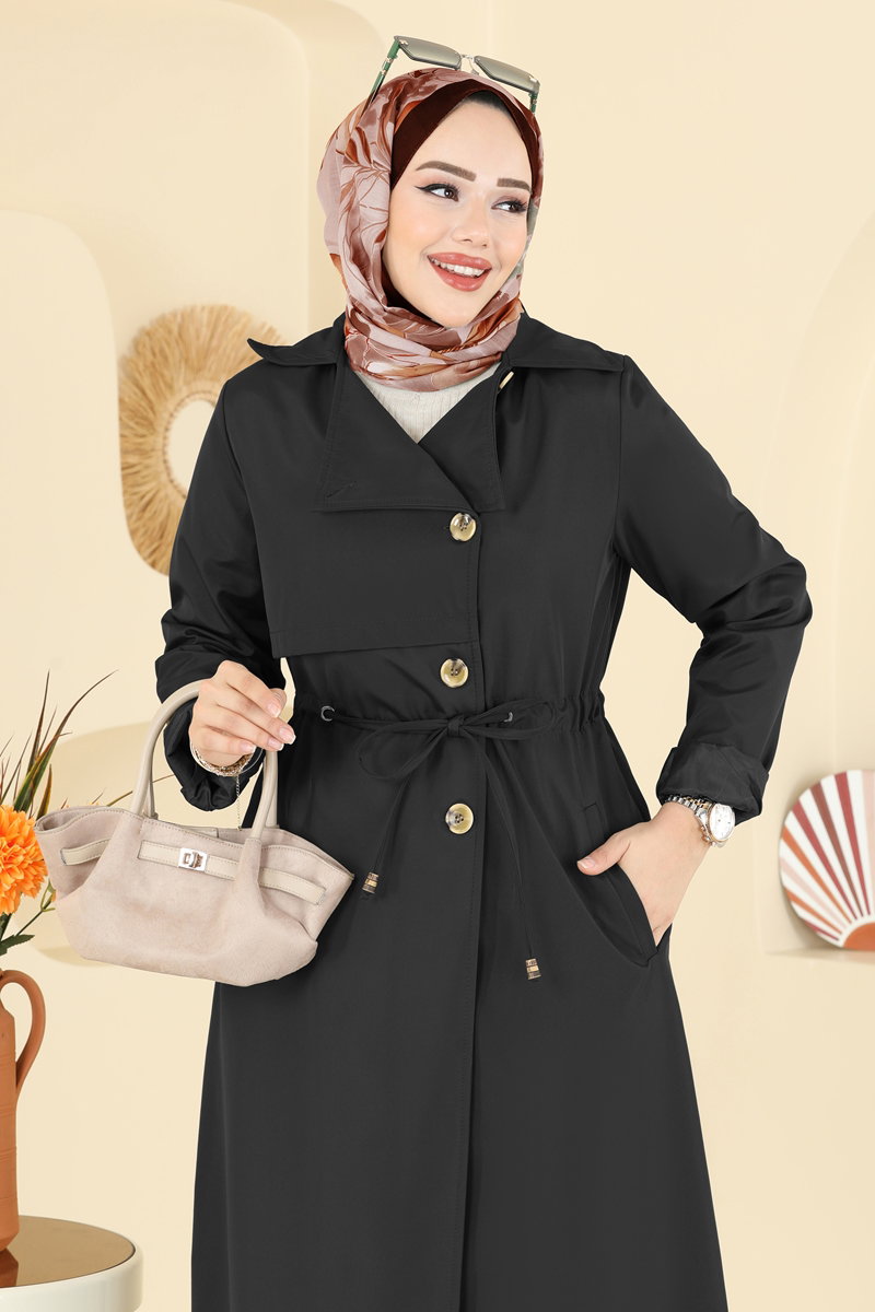 Beli Tünelli Bondit Trençkot 6223ANT466 görsel 3