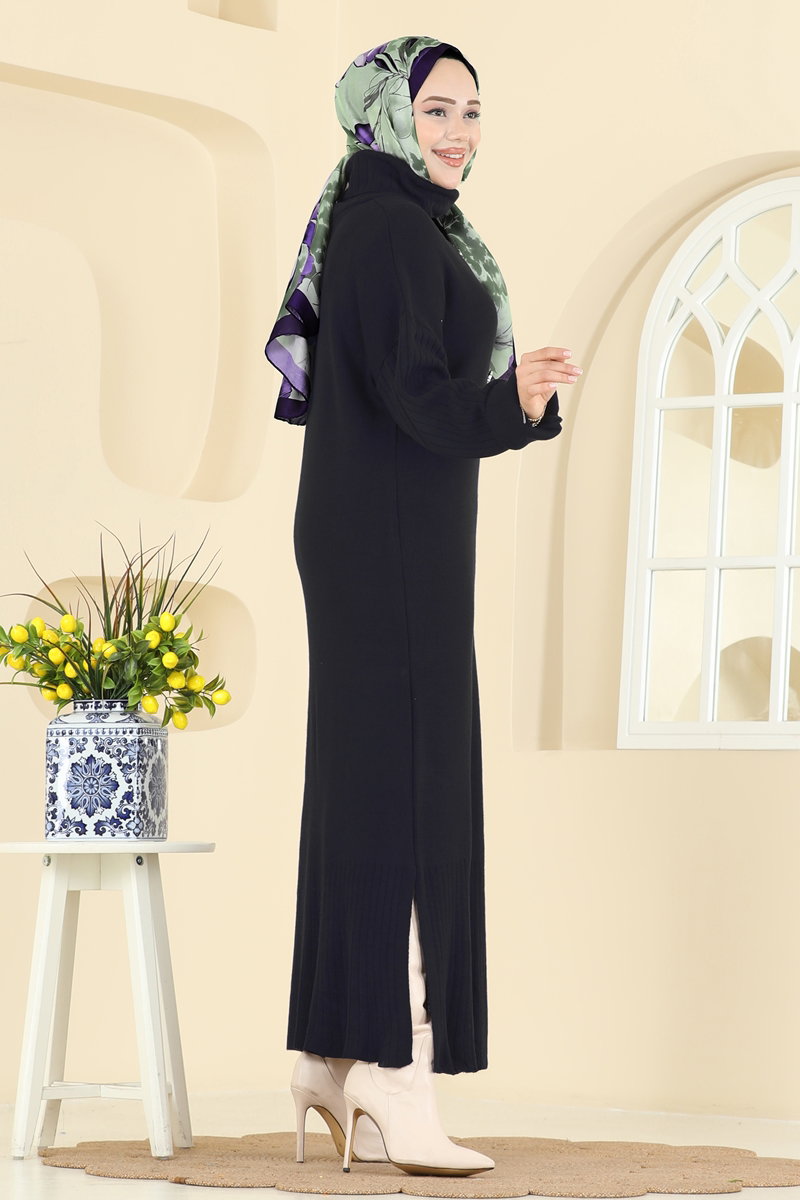 Yandan Yırtmaçlı Triko Tunik 2760AYD574 görsel 4