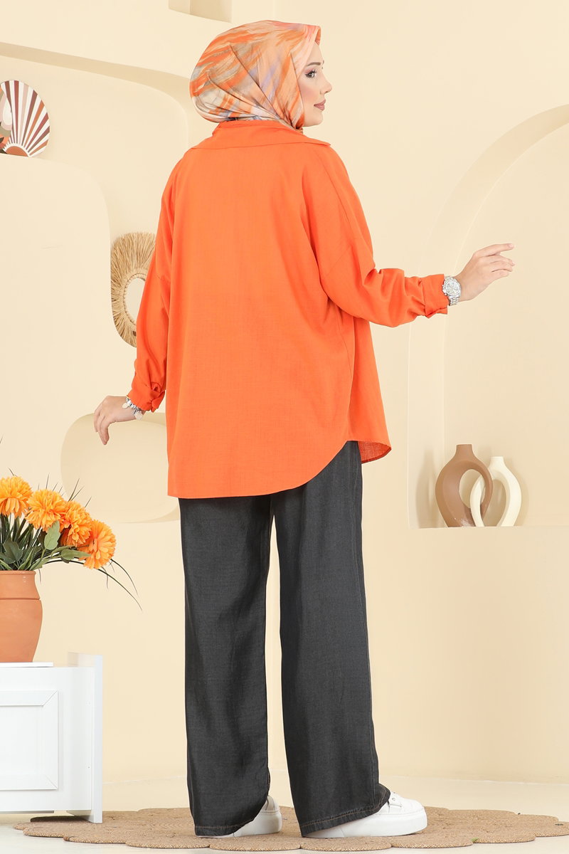 Beli Bağcıklı Kot Pantolon 1001ETT926 görsel 4