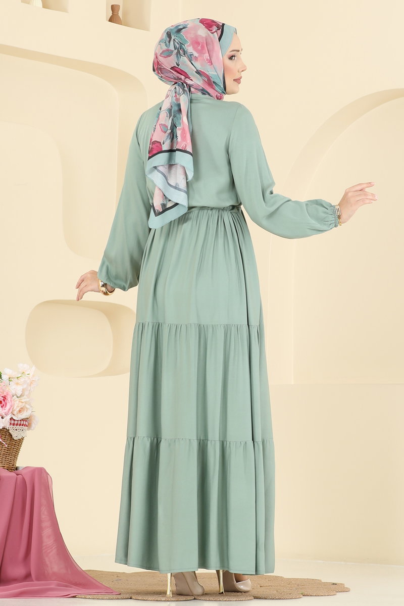Beli Tünelli Belmando Elbise 7138BG354 görsel 4