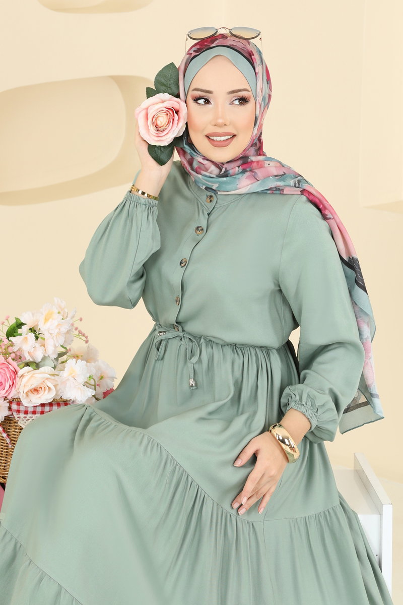 Beli Tünelli Belmando Elbise 7138BG354 görsel 3