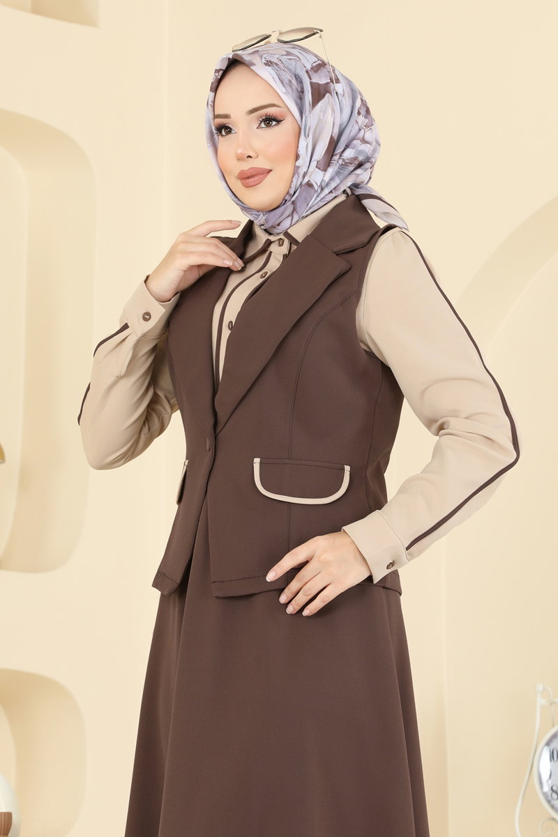 Yelekli Şık Üçlü Takım 2763SL432 görsel 3