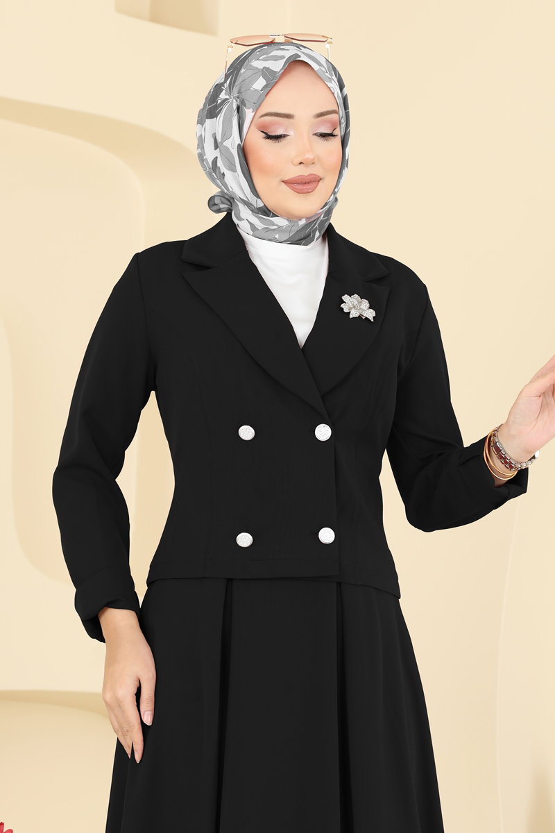 Eteği Piliseli Ceketli Takım 2775SL432 görsel 3