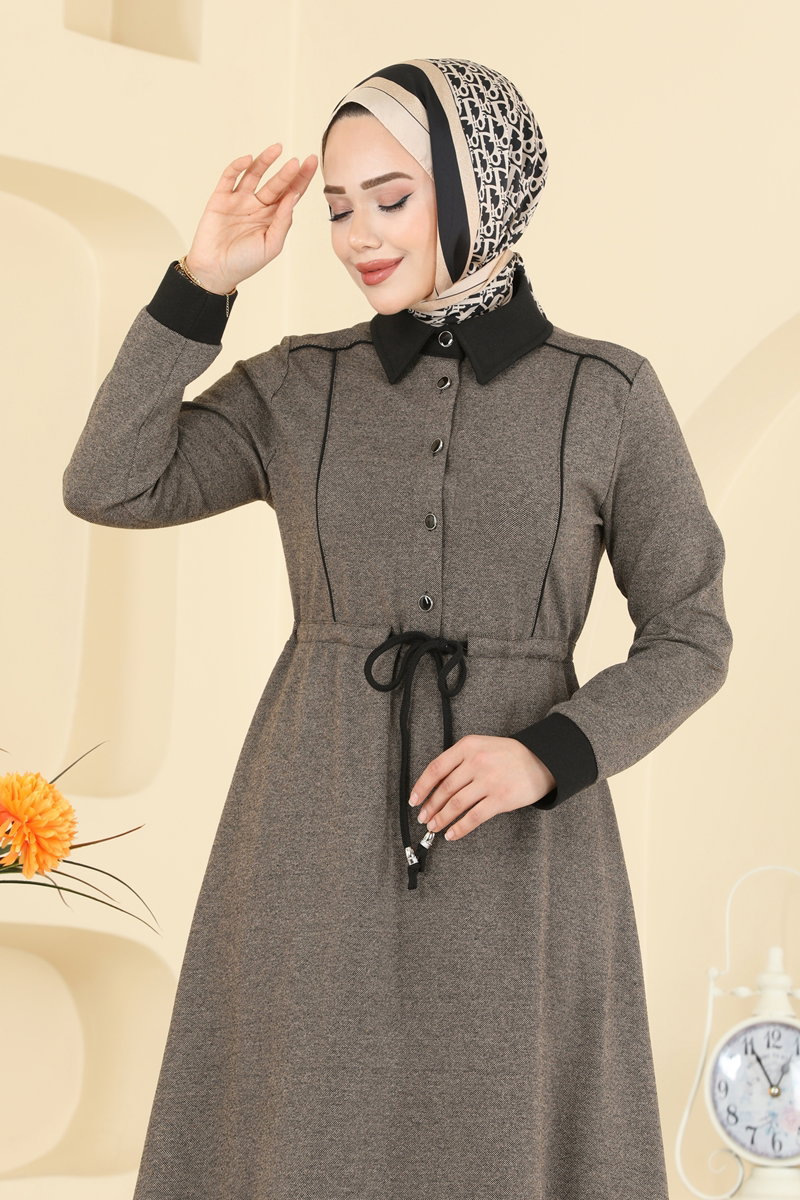 Beli Tünelli Tivit Elbise PL9188 görsel 3
