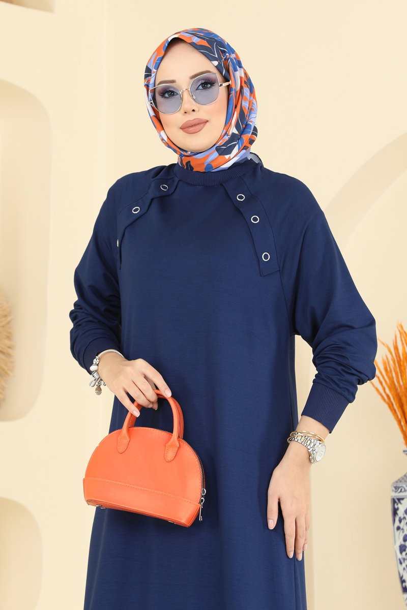 Kuşgözü Detaylı Kristal Elbise 3455UZ662 görsel 3