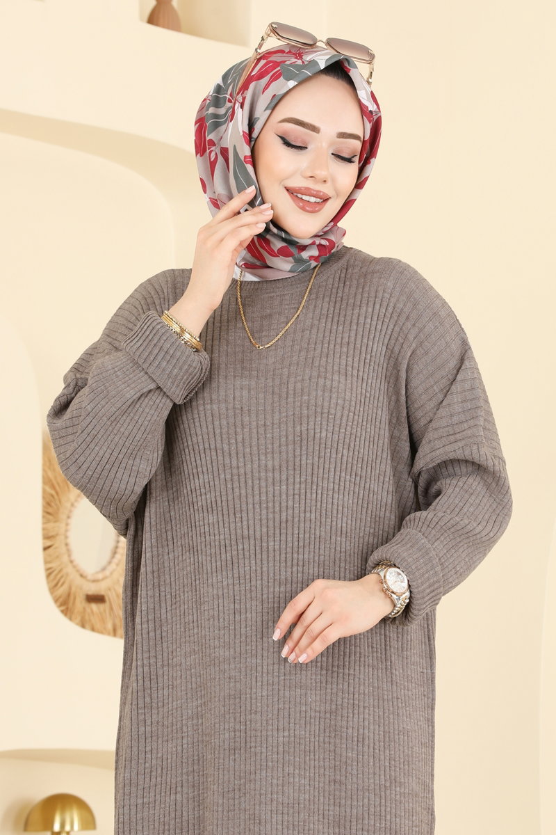 Tuniği Yırtmaçlı Triko Takım 2774AYD574 görsel 3